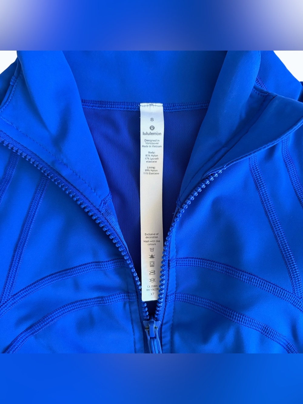 Lululemon Define Jacket Blazer Blue Hiking Athletic Jacket Size 8 - Picture 5 of 9